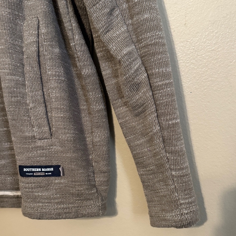 Men’s Southern Marsh Heathered Gray Quarter-Zip Pullover - Picture 6 of 8